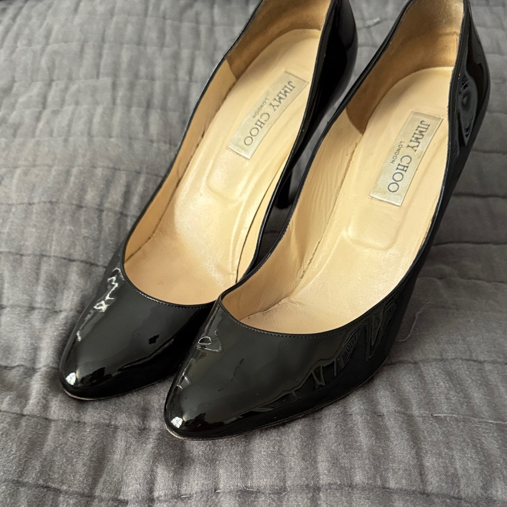 Jimmy Choo Glossy Black Heels
